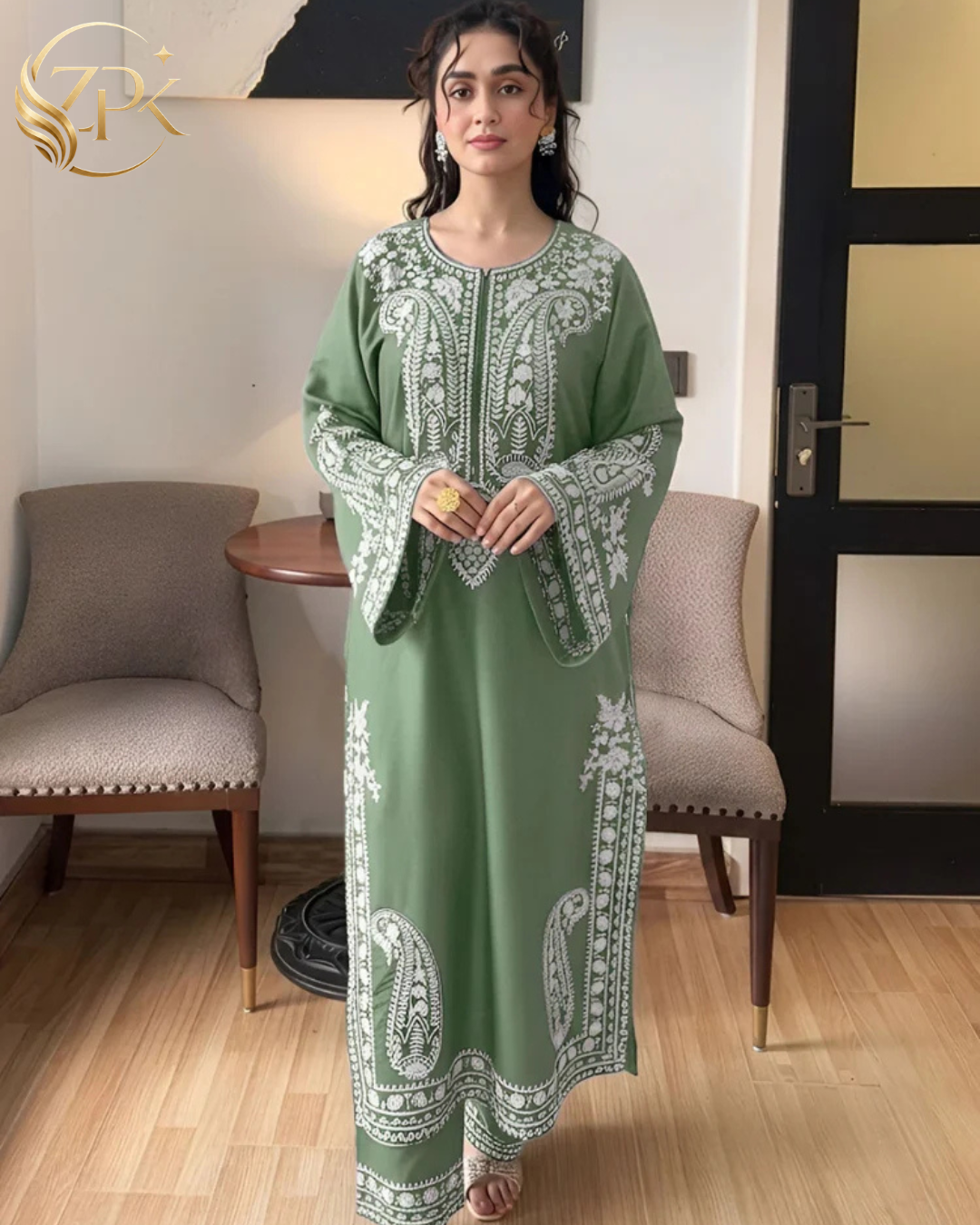 MIRANA-2PC LAWN EMB SHIRT WITH EMB SLEEVES AND EMB TROUSER-ZPK-250