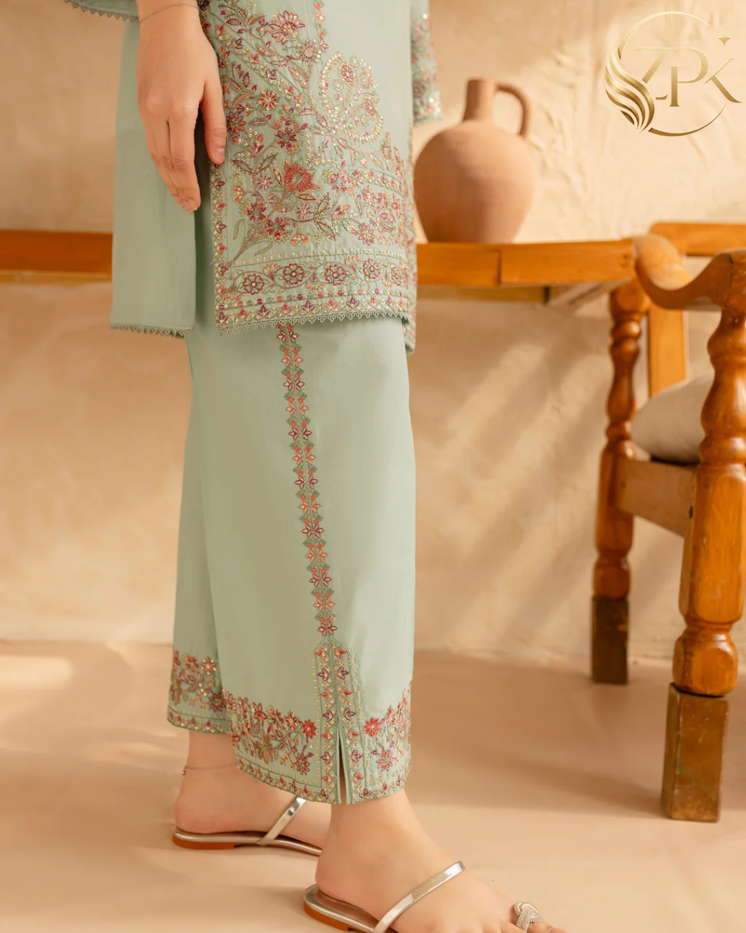 BATIK-2PC LAWN EMBROIDERED SHIRT WITH EMBROIDERED TROUSER-ZPK-218