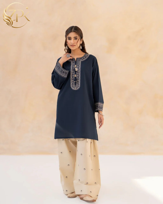 LAZULI-2PC LAWN EMBROIDERED SHIRT WITH LAWN EMBROIDERED TROUSER-ZPK-259