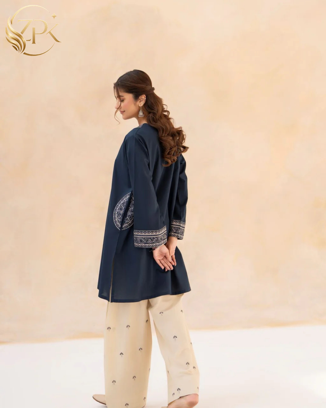 LAZULI-2PC LAWN EMBROIDERED SHIRT WITH LAWN EMBROIDERED TROUSER-ZPK-259