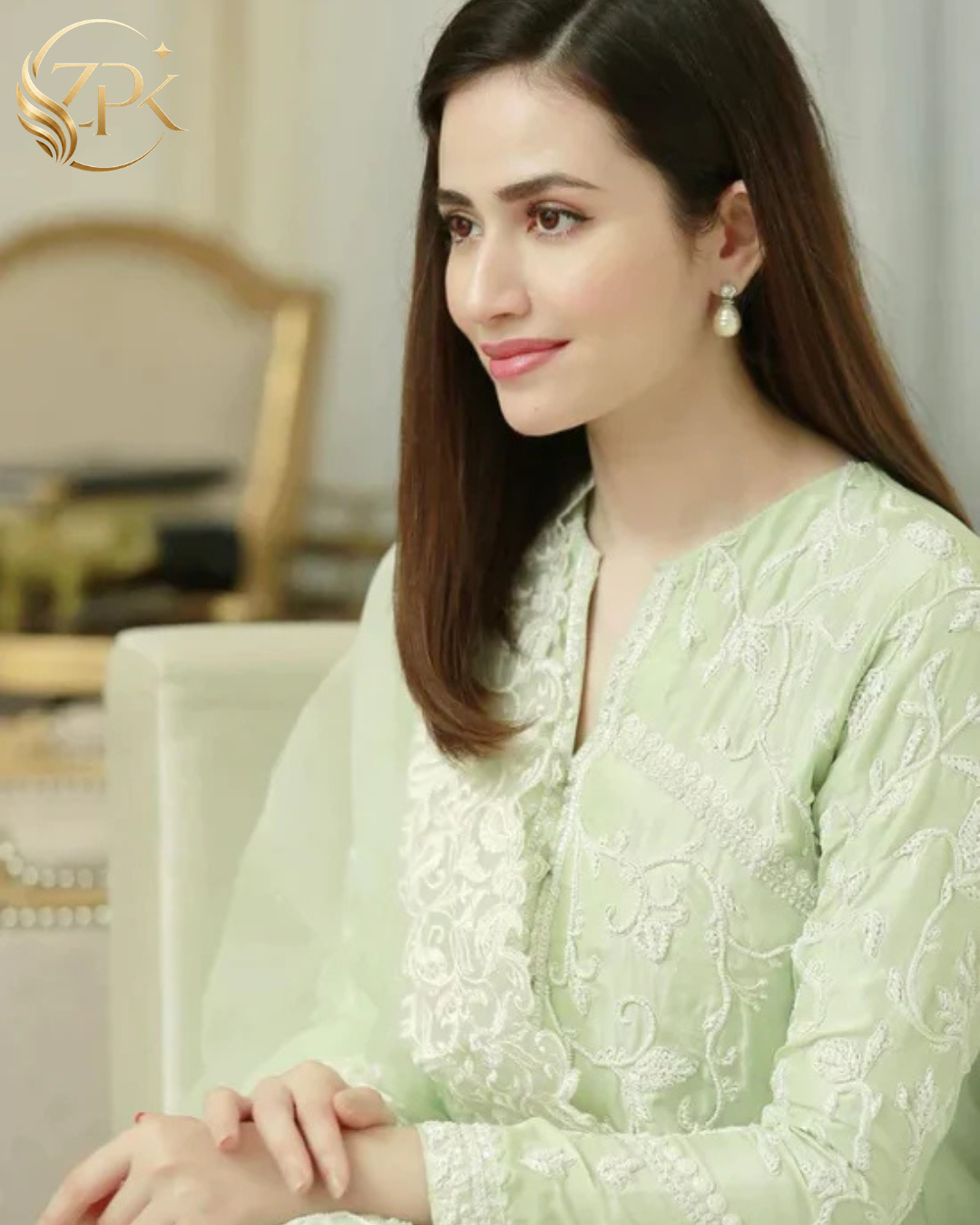 BAREEZE- 3PC LAWN EMBROIDERED SHIRT WITH ORGANZA EMBROIDERED DUPATTA & TROUSER-ZPK-4605