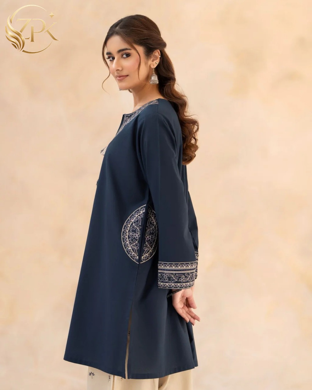LAZULI-2PC LAWN EMBROIDERED SHIRT WITH LAWN EMBROIDERED TROUSER-ZPK-259