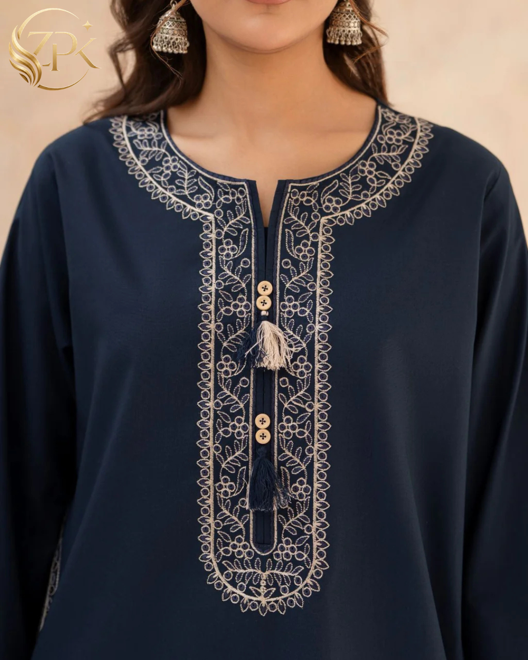 LAZULI-2PC LAWN EMBROIDERED SHIRT WITH LAWN EMBROIDERED TROUSER-ZPK-259