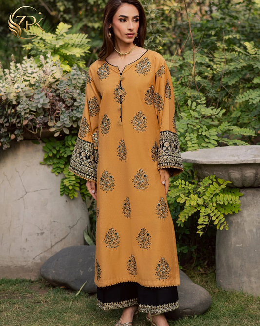 BATIK-2PC LAWN EMBROIDERED SHIRT WITH EMBROIDRED SLEEVES & EMB TROUSER-ZPK-239
