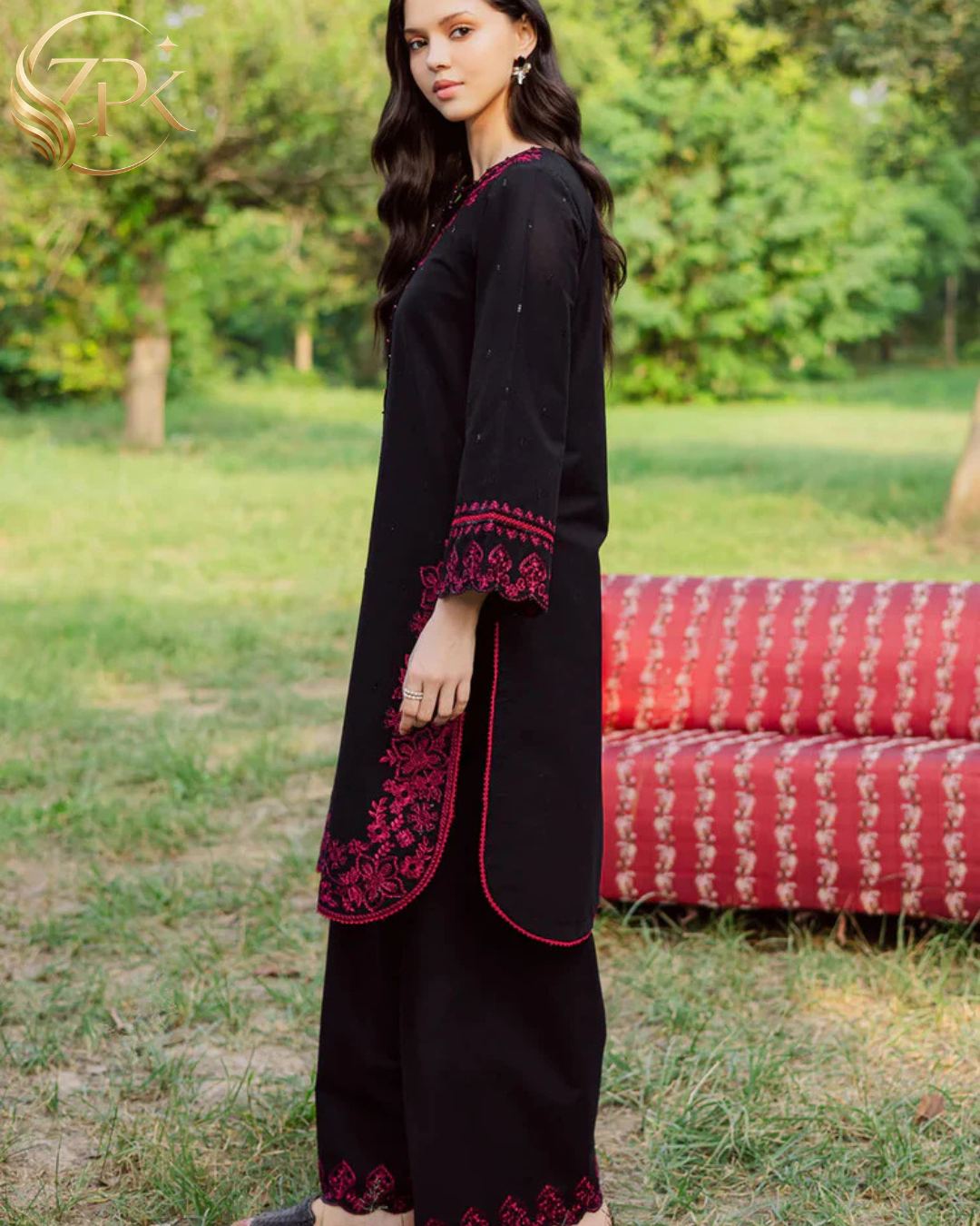 BATIK-2PIECE LAWN EMBROIDERED SHIRT WITH LAWN EMB SLEEVES-ZPK-267