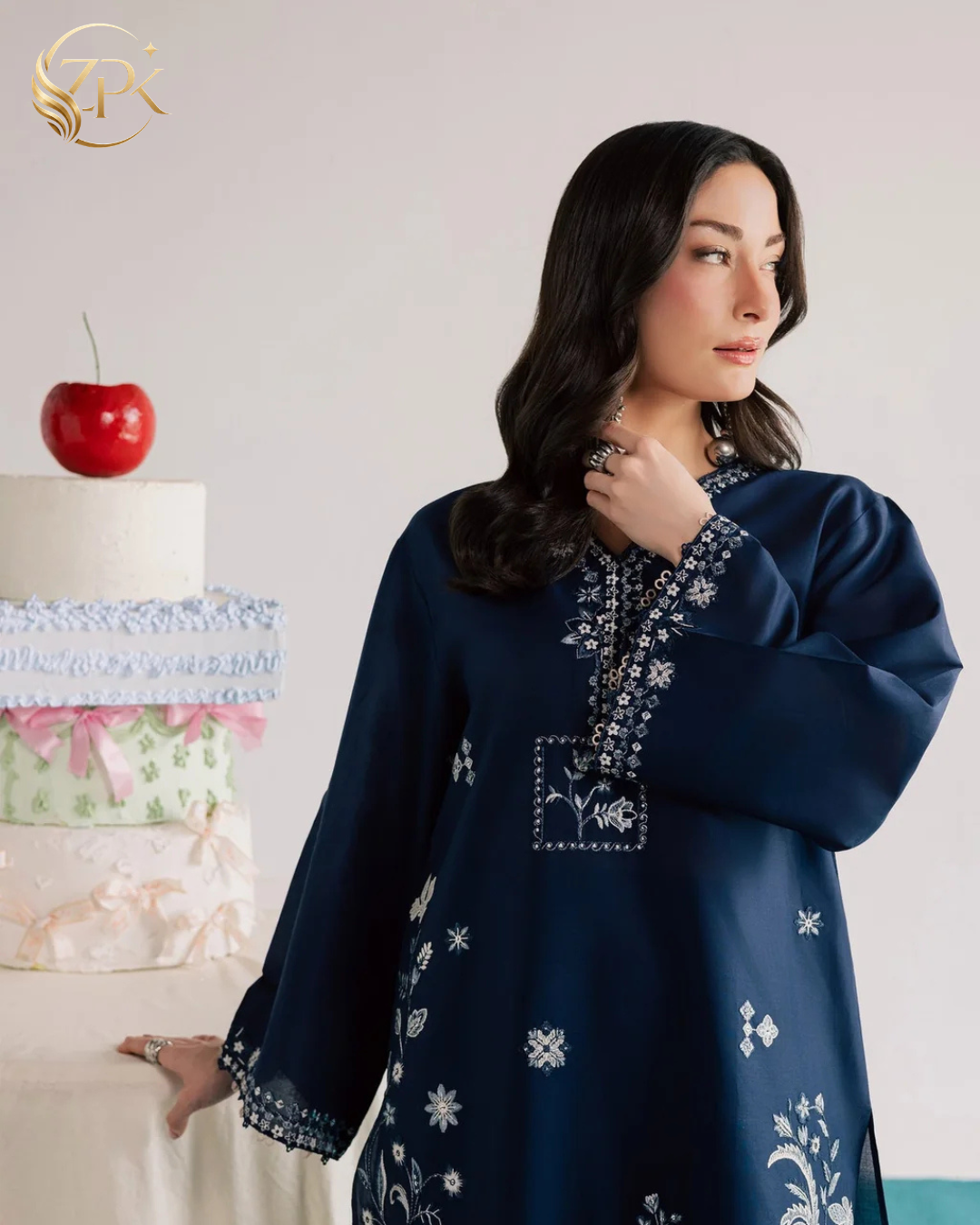 BATIK-2PC LAWN EMBROIDERED SHIRT WITH EMBROIDRED SLEEVES -ZPK-269