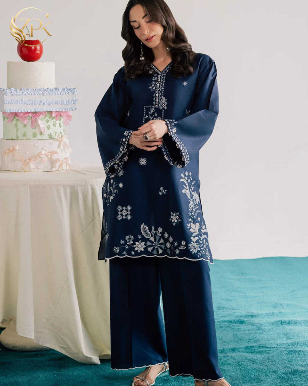 BATIK-2PC LAWN EMBROIDERED SHIRT WITH EMBROIDRED SLEEVES -ZPK-269