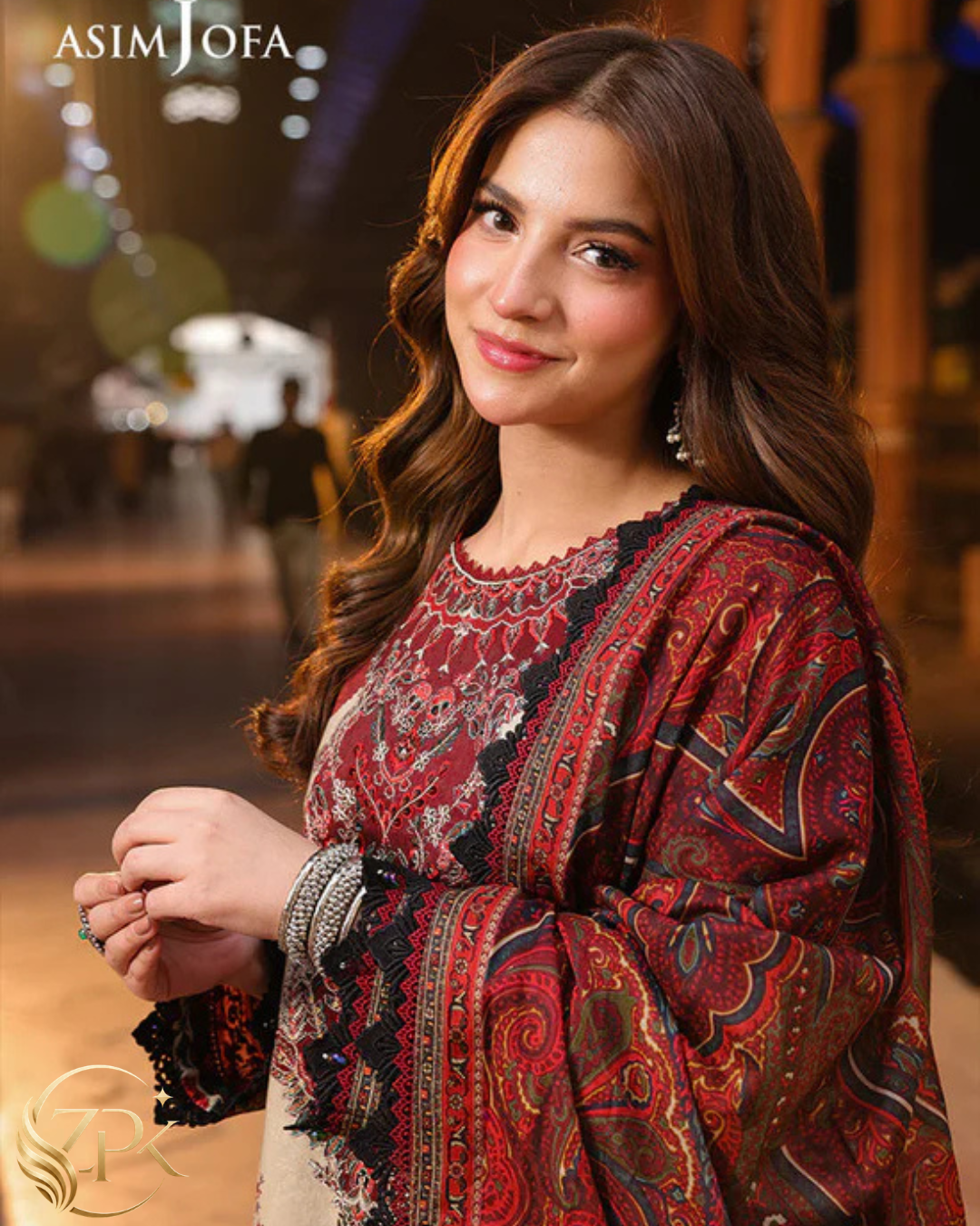 ASIM JOFA-3PC LAWN DIGITAL PRINTED SHIRT WITH SILK PRINTED DUPATTA AND PRINTED TROUSER-ZPK-060