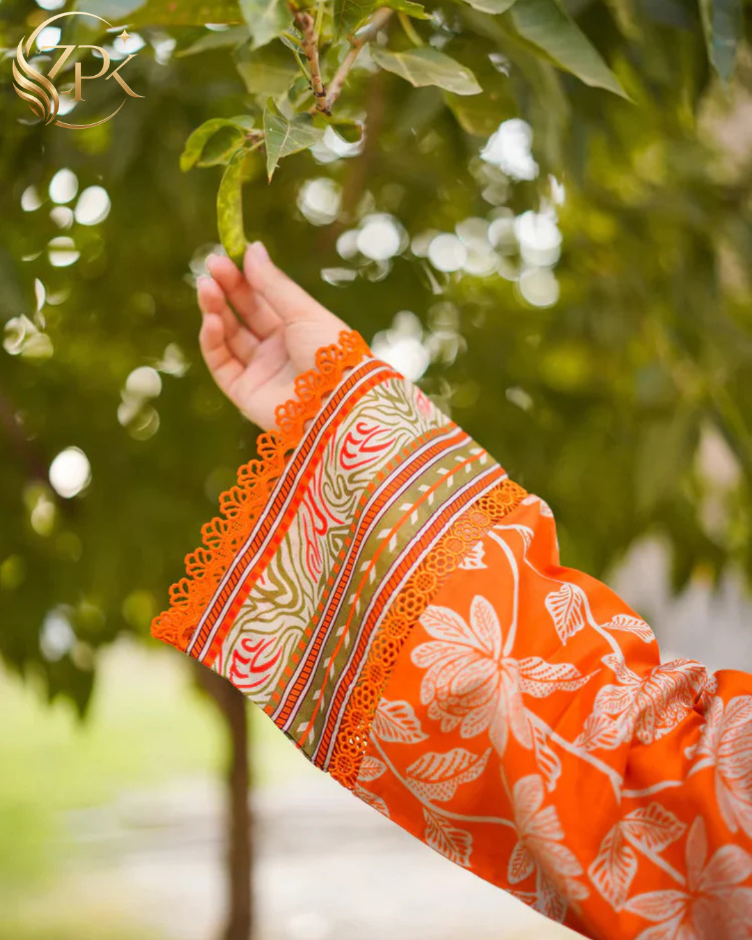 ANEELAS-3PC LAWN DIGITAL PRINTED SHIRT WITH SILK PRINTED DUPATTA AND PRINTED TROUSER-ZPK-030