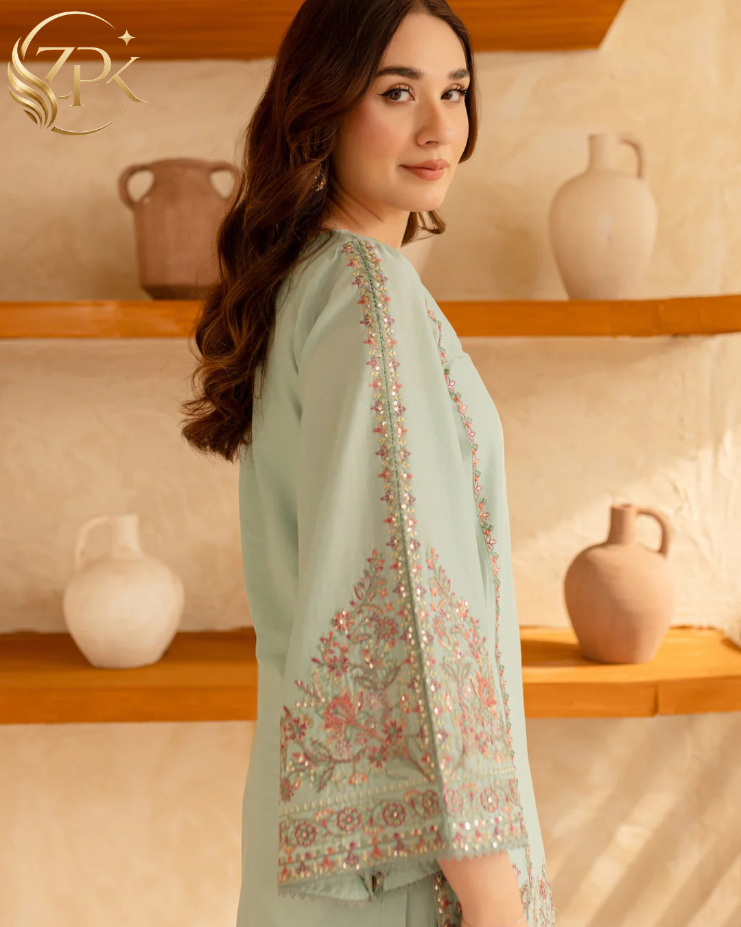 BATIK-2PC LAWN EMBROIDERED SHIRT WITH EMBROIDERED TROUSER-ZPK-218