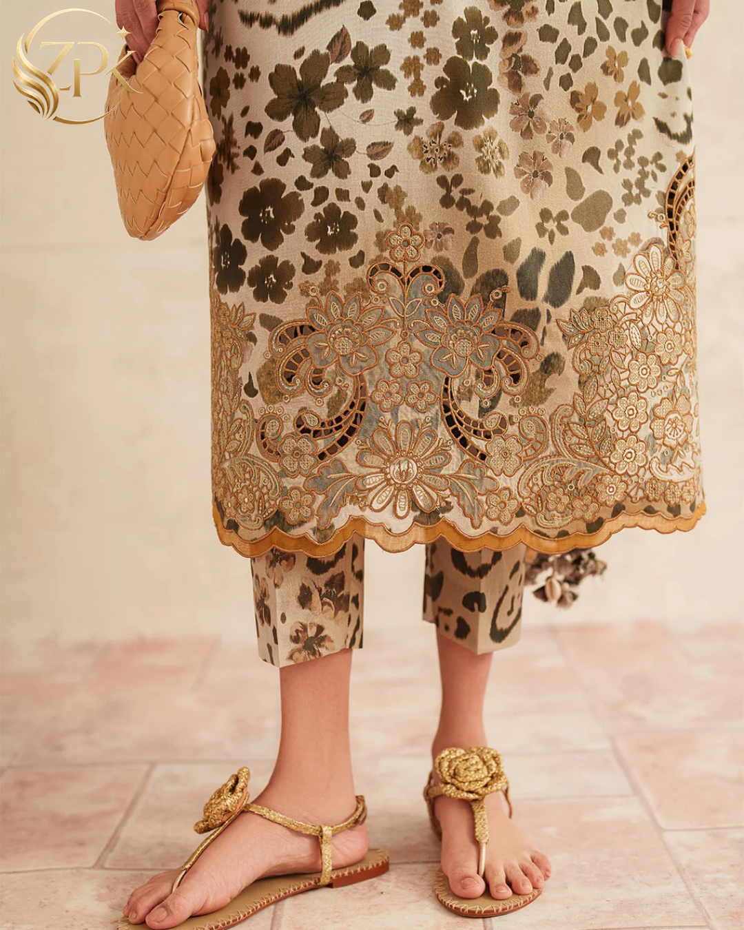 BAROQUE-3PC LAWN DIGITAL PRINTED EMB SHIRT WITH SILK PRINTED DUPATTA AND PRINTED TROUSER-ZPK-023