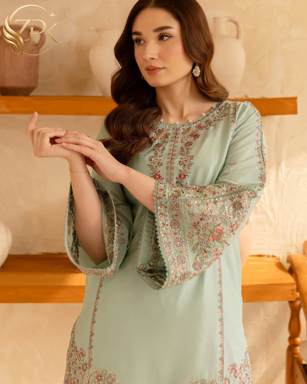 BATIK-2PC LAWN EMBROIDERED SHIRT WITH EMBROIDERED TROUSER-ZPK-218