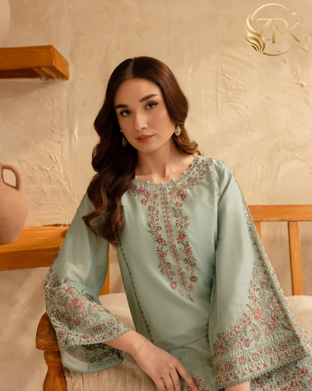 BATIK-2PC LAWN EMBROIDERED SHIRT WITH EMBROIDERED TROUSER-ZPK-218